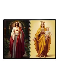 Jesus Christ - Virgin Mary Laminated Photo - 5x7 Inches, Divine Blessings For Home & Office And Temple Decoration (F16389)