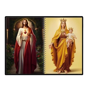 Jesus Christ - Virgin Mary Laminated Photo - 5x7 Inches, Divine Blessings For Home & Office And Temple Decoration (F16389)