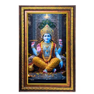 Lord Vishnu Digital Golden Balck Color Photo Frame | Hindu Religious Wall Decor | 16x22 Inches - Inspirational Wall Art For Office, Home Decor - Ideal Spiritual Gift (F16863) Lord Vishnu Digital Golden Balck Color Photo Frame | Hindu Religious Wall Decor | 16x22 Inches - Inspirational Wall Art For Office, Home Decor - Ideal Spiritual Gift (F16863)