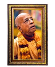 Bhaktivedanta Swami Prabhupada Digital Golden Balck Color Photo Frame | Hindu Religious Wall Decor | 10x16 Inches - Inspirational Wall Art For Office, Home Decor - Ideal Spiritual Gift (F16772)