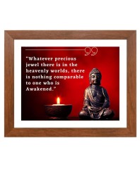 Buddha & Famous Quote Brown Frame, 18x22InchesInspirational Wall Art for Office, Home DecorIdeal Spiritual Gift
