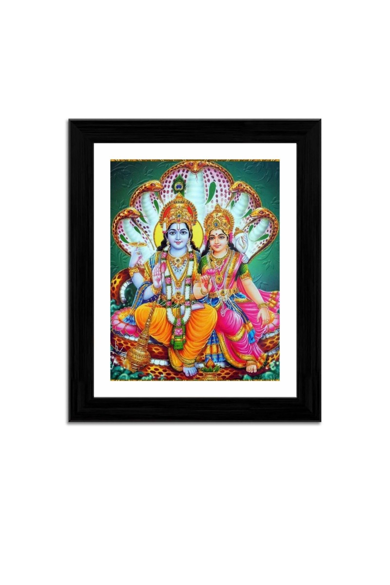 Laxmi Narayan Dual Colored Photo Frame |Divine Hindu Deity Wall Art for Home & TempleDecoration| Spiritual Blessings & Prosperity|