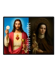 Jesus Christ - Our Lady Of Sorrows Laminated Photo - 11x13 Inches, Divine Blessings For Home & Office And Temple Decoration (F16297)