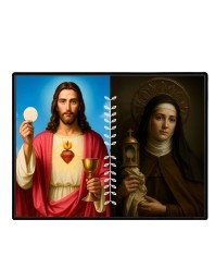 Jesus Christ - Our Lady Of Sorrows Laminated Photo - 13x15 Inches, Divine Blessings For Home & Office And Temple Decoration (F16297)