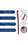 Kundan Df Pen | Ball Pen Box Pack | Slim & Red Color Body Pens Easy to hold | Pack of 1, P-20, INK Colour - Red | Smooth Writing use for Study, Office Work