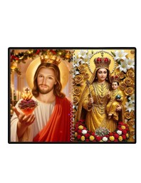 Jesus Christ - Our Lady Of Good Health Laminated Photo - 7x9 Inches, Divine Blessings For Home & Office And Temple Decoration (F16353)