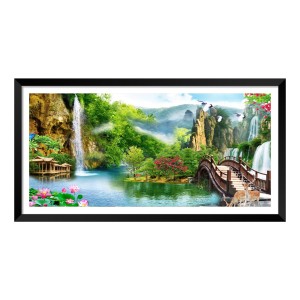 Nature Landscape Floating Frame Scenery Digital Print - (I5896) - 24x36 inch Modern Nature Wall Art for Living Room, Bedroom, Office, Hotels, Drawing Room Nature Landscape Floating Frame Scenery Digital Print - (I5896) - 24x36 inch Modern Nature Wall Art for Living Room, Bedroom, Office, Hotels, Drawing Room