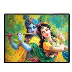 Lord RadhaKrishna Laminated Photo - 13x15 Inches, Divine Blessings For Home & Office And Temple Decoration (F16088) Lord RadhaKrishna Laminated Photo - 13x15 Inches, Divine Blessings For Home & Office And Temple Decoration (F16088)