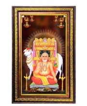 Ragavenra Swami Digital Golden Balck Color Photo Frame | Hindu Religious Wall Decor | 10x16 Inches - Inspirational Wall Art For Office, Home Decor - Ideal Spiritual Gift (F16524)