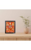 Hitech Sales Maa Lakshmi with Eight Avatars with Saraswati and Ganeshji Photo Frame for Pooja Room, Temple Decor, Home Decoration and Gift