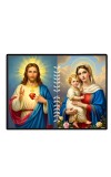 Jesus Christ - Mother Mary Laminated Photo - 13x15 Inches, Divine Blessings For Home & Office And Temple Decoration (F16254)
