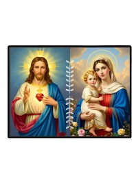 Jesus Christ - Mother Mary Laminated Photo - 7x9 Inches, Divine Blessings For Home & Office And Temple Decoration (F16254)