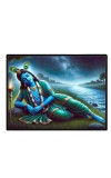 Lord Krishna Laminated Photo - 9x11 Inches, Divine Blessings For Home & Office And Temple Decoration (F16062)