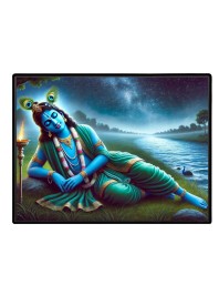 Lord Krishna Laminated Photo - 9x11 Inches, Divine Blessings For Home & Office And Temple Decoration (F16062)