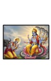 Lord Vishnu Laminated Photo - 9x11 Inches, Divine Blessings For Home & Office And Temple Decoration (F16053)