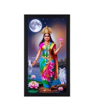 Godess Maa Laxmi Colored Photograph |Vibrant Wall Art| Devotional wall art |Ideal for Home or Office Decor or Puja room | Divine wall art