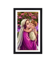 Mother Mary and Baby Jesus Colored Photograph |Divine Art | Perfect for Religious Decoration