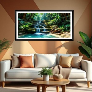 Nature Landscape Floating Frame Scenery Digital Print - (I5638) - 18x36 inch Modern Nature Wall Art for Living Room, Bedroom, Office, Hotels, Drawing Room Nature Landscape Floating Frame Scenery Digital Print - (I5638) - 18x36 inch Modern Nature Wall Art for Living Room, Bedroom, Office, Hotels, Drawing Room