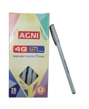 AGNI 4G Pro | Pack of 20 Units | Black Direct-Fill Pens | 0.7 mm Tip size | Ideal for Students and Professionals | Suitable for School and Office Writing
