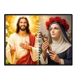 Jesus Christ - St. Therese Of Lisieux Laminated Photo - 5x7 Inches, Divine Blessings For Home & Office And Temple Decoration (F16246)