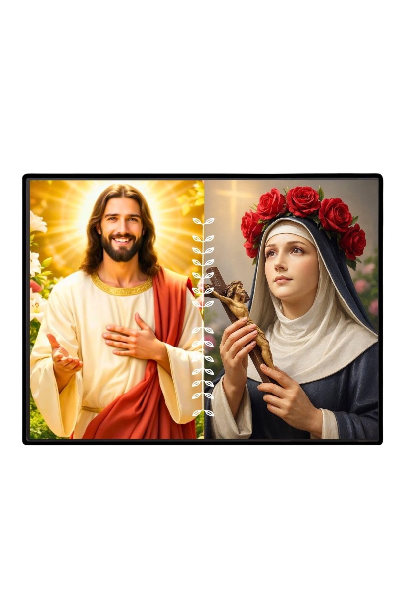 Jesus Christ - St. Therese Of Lisieux Laminated Photo - 11x13 Inches, Divine Blessings For Home & Office And Temple Decoration (F16246)