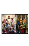 Jesus Lady Of Velankanni Laminated Photo - 13x15 Inches, Divine Blessings For Home & Office And Temple Decoration (F16213)
