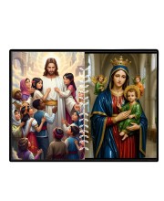Jesus Lady Of Velankanni Laminated Photo - 11x13 Inches, Divine Blessings For Home & Office And Temple Decoration (F16213)