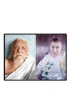 Sri Aurobindo & Mira Alfassa Laminated Photo - 7x9 Inches, Divine Blessings For Home & Office And Temple Decoration (F16303)