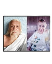 Sri Aurobindo & Mira Alfassa Laminated Photo - 13x15 Inches, Divine Blessings For Home & Office And Temple Decoration (F16303)