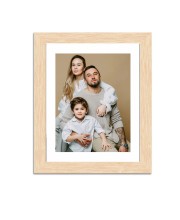 Colored Family Photo of Father, Mother, and Son |Family Portrait Wall Art| Perfect for Home Decor & Family Keepsake
