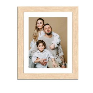Colored Family Photo of Father, Mother, and Son |Family Portrait Wall Art| Perfect for Home Decor & Family Keepsake