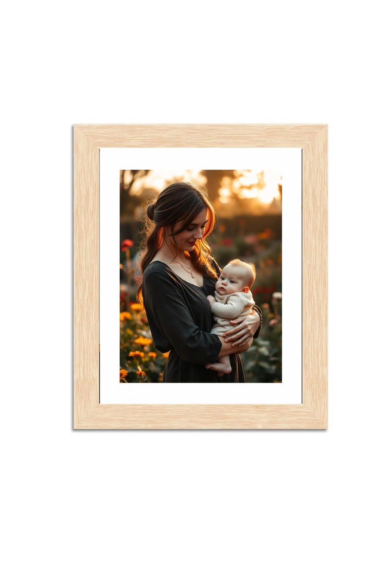 Mother and Child Colored Photograph |Heartwarming Wall Art | Perfect for Home or NurseryDecoration