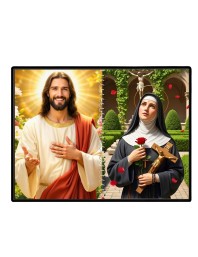 Jesus Christ - St. Therese Of Lisieux Laminated Photo - 5x7 Inches, Divine Blessings For Home & Office And Temple Decoration (F16403)