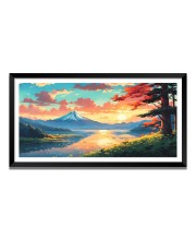 Nature Landscape Floating Frame Scenery Digital Print - (I5767) - 12x24 inch Modern Nature Wall Art for Living Room, Bedroom, Office, Hotels, Drawing Room