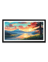 Nature Landscape Floating Frame Scenery Digital Print - (I5767) - 12x24 inch Modern Nature Wall Art for Living Room, Bedroom, Office, Hotels, Drawing Room