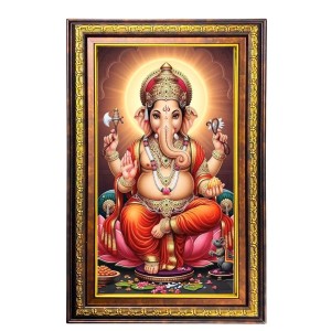 Lord Ganesha Digital Golden Balck Color Photo Frame | Hindu Religious Wall Decor | 10x16 Inches - Inspirational Wall Art For Office, Home Decor - Ideal Spiritual Gift (F16501) Lord Ganesha Digital Golden Balck Color Photo Frame | Hindu Religious Wall Decor | 10x16 Inches - Inspirational Wall Art For Office, Home Decor - Ideal Spiritual Gift (F16501)