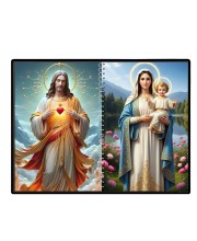 Jesus Christ - Mother Mary Laminated Photo - 13x15 Inches, Divine Blessings For Home & Office And Temple Decoration (F16412)