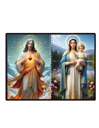 Jesus Christ - Mother Mary Laminated Photo - 7x9 Inches, Divine Blessings For Home & Office And Temple Decoration (F16412)