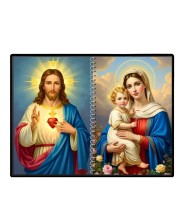 Jesus Christ - Mother Mary Laminated Photo - 13x15 Inches, Divine Blessings For Home & Office And Temple Decoration (F16409)