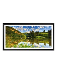 Nature Landscape Floating Frame Scenery Digital Print - (I5892) - 24x48 inch Modern Nature Wall Art for Living Room, Bedroom, Office, Hotels, Drawing Room