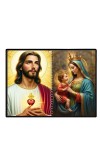 Jesus Christ - Mother Mary Laminated Photo - 11x13 Inches, Divine Blessings For Home & Office And Temple Decoration (F16418)