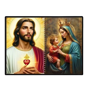 Jesus Christ - Mother Mary Laminated Photo - 11x13 Inches, Divine Blessings For Home & Office And Temple Decoration (F16418)