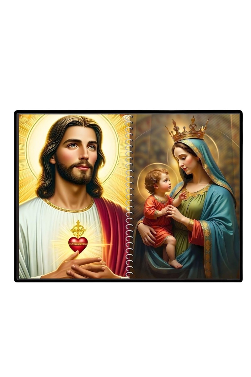 Jesus Christ - Mother Mary Laminated Photo - 11x13 Inches, Divine Blessings For Home & Office And Temple Decoration (F16418)