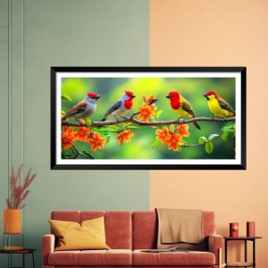 Nature Landscape Floating Frame Scenery Digital Print - (I5839) - 24x36 inch Modern Nature Wall Art for Living Room, Bedroom, Office, Hotels, Drawing Room