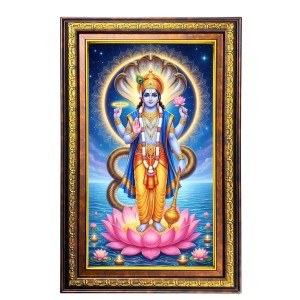 Lord Vishnu Digital Golden Balck Color Photo Frame | Hindu Religious Wall Decor | 14x20 Inches - Inspirational Wall Art For Office, Home Decor - Ideal Spiritual Gift (F16519) Lord Vishnu Digital Golden Balck Color Photo Frame | Hindu Religious Wall Decor | 14x20 Inches - Inspirational Wall Art For Office, Home Decor - Ideal Spiritual Gift (F16519)