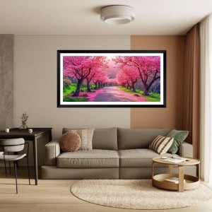 Nature Landscape Floating Frame Scenery Digital Print - (I5837) - 24x36 inch Modern Nature Wall Art for Living Room, Bedroom, Office, Hotels, Drawing Room