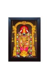 Hitech Divinity Eternity Spirituality Venkateswara Swami Tirupati Balaji Hrudhya Lakshmi Devi photo frame for Wall, Temple, Outdoor Spaces Home Decor, gifts (Pvc Frame and Front - Glass, 8 x 6 inch)