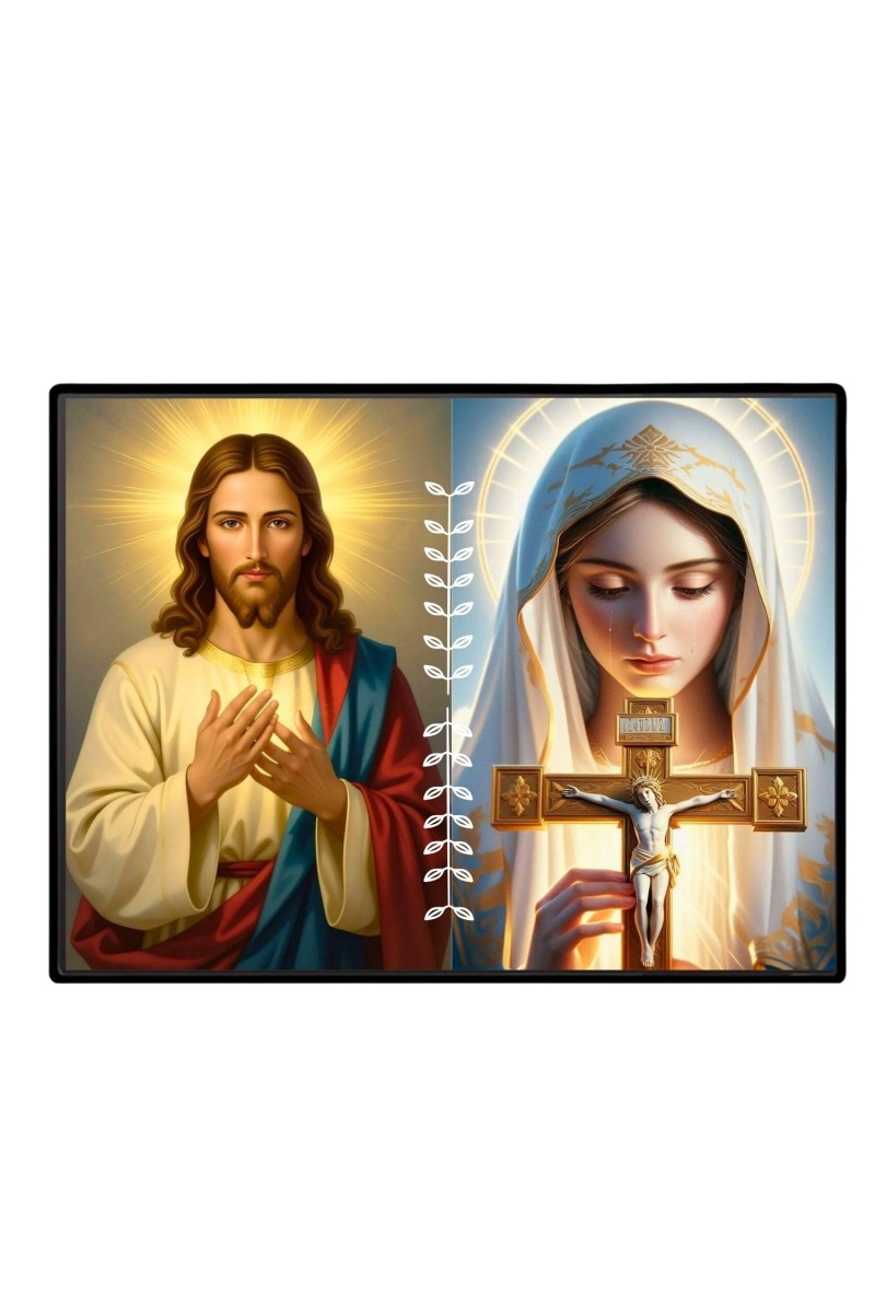 Jesus Christ - Our Lady Of Perpetual Help Laminated Photo - 11x13 Inches, Divine Blessings For Home & Office And Temple Decoration (F16267)