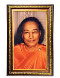 Paramahamsa Yogananda Digital Golden Balck Color Photo Frame | Hindu Religious Wall Decor | 12x18 Inches - Inspirational Wall Art For Office, Home Decor - Ideal Spiritual Gift (F16625)