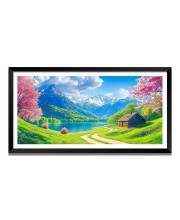 Nature Landscape Floating Frame Scenery Digital Print - (I5749) - 12x24 inch Modern Nature Wall Art for Living Room, Bedroom, Office, Hotels, Drawing Room